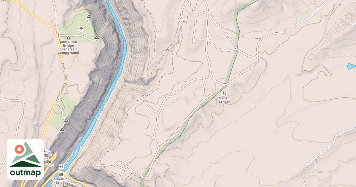 Map of East Rim Trail - South