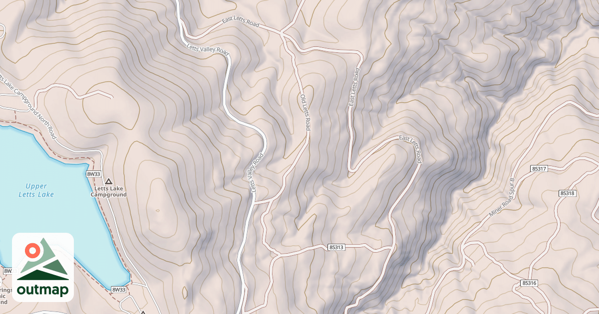 Map of EAST LETTS