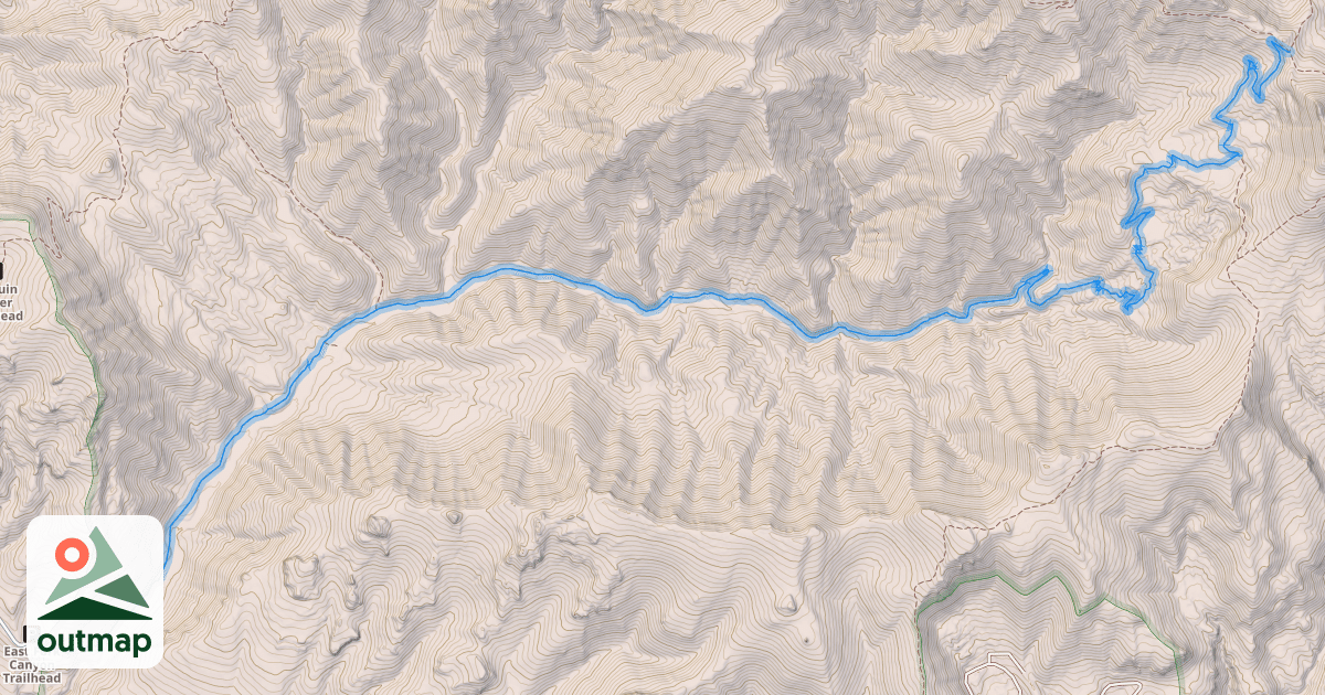 Map of East Fork Canyon Creek Trail #211