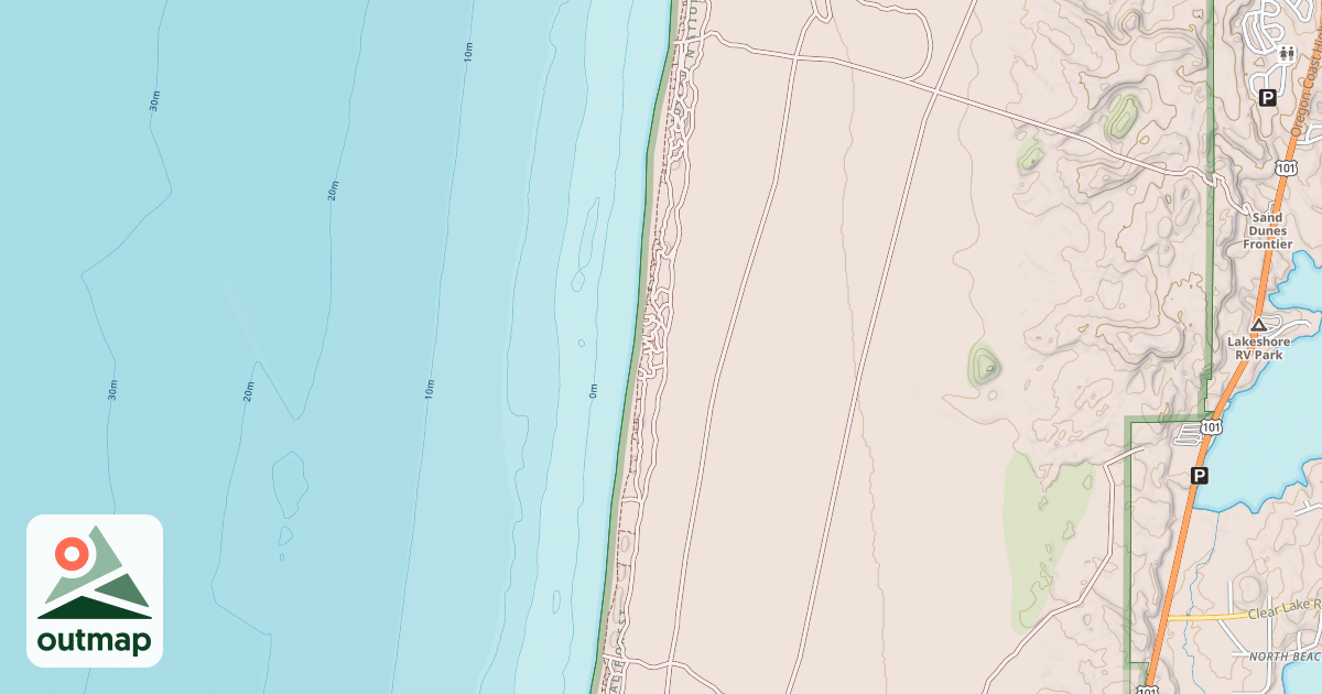 Map of Coast Guard North Ohv Trail