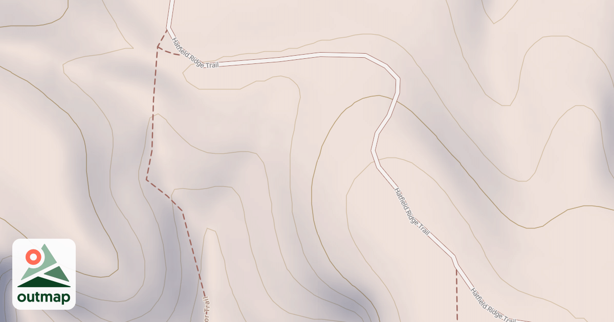 Map of Hatfield Ridge Trail (Segment B)