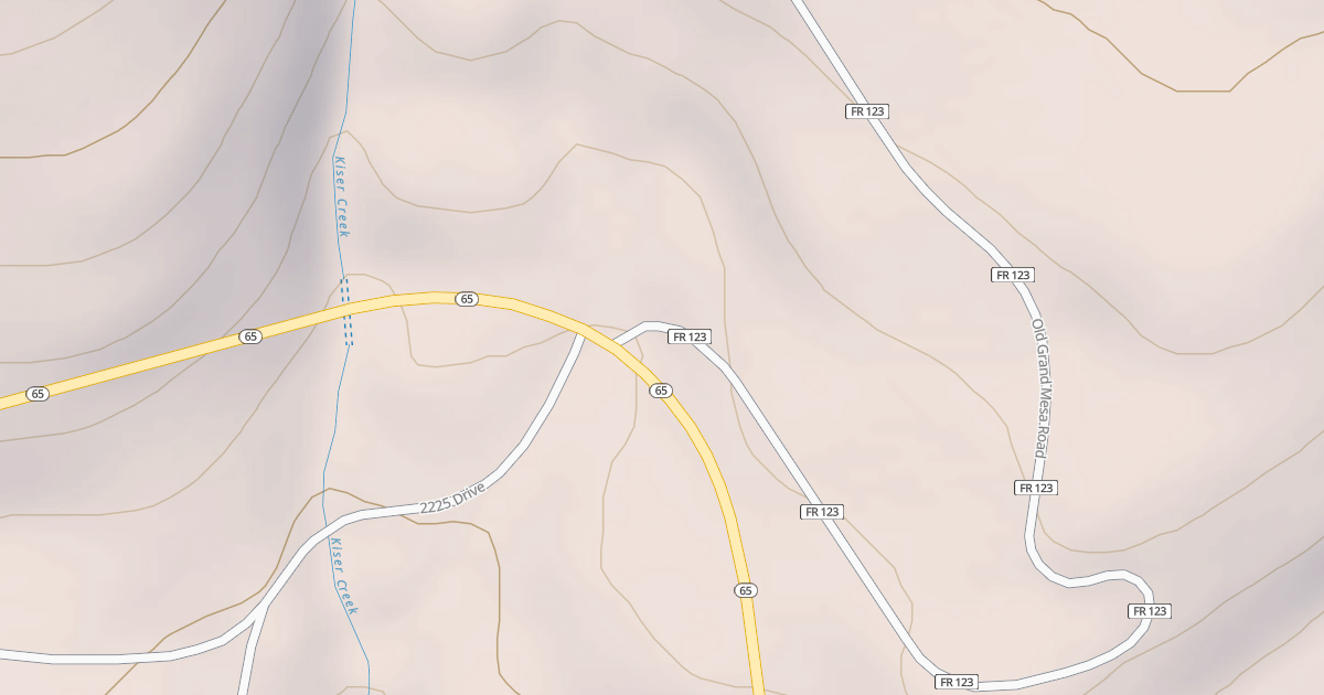 Map preview of OLD GRAND MESA ROAD