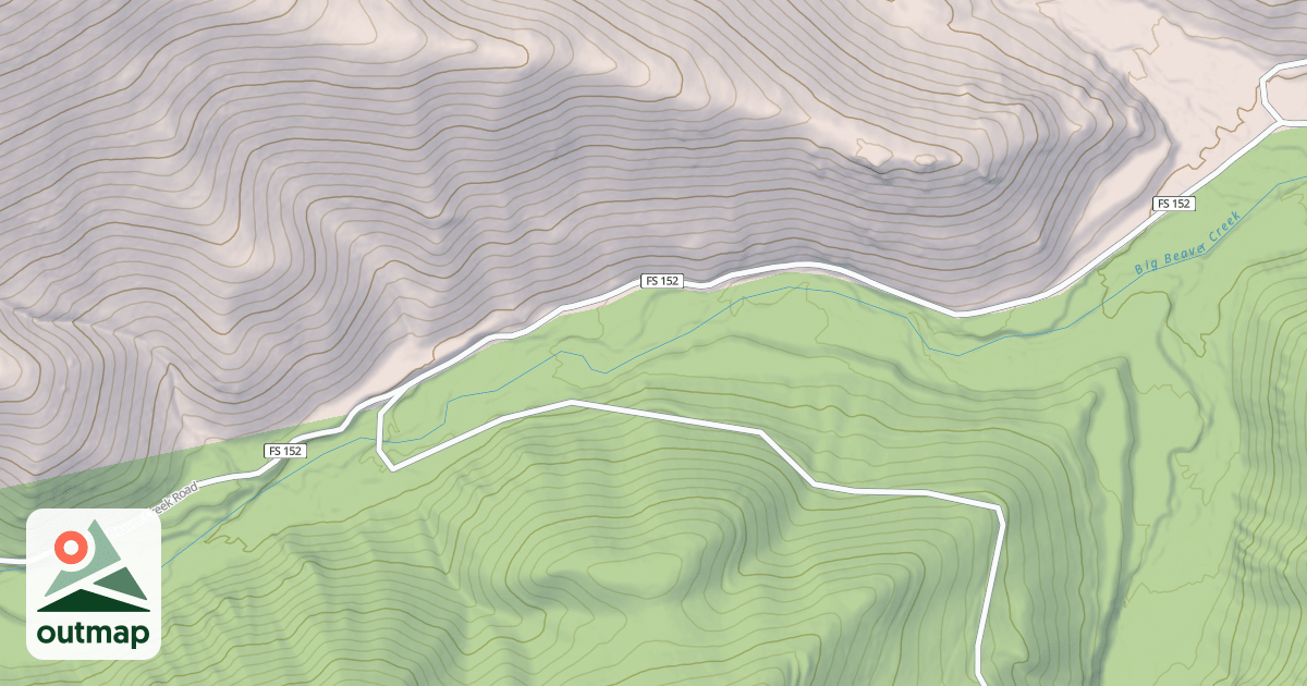 Map of BIG BEAVER CREEK ROAD