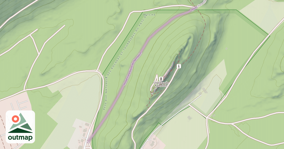 Map of Route Forestière du Ramstein
