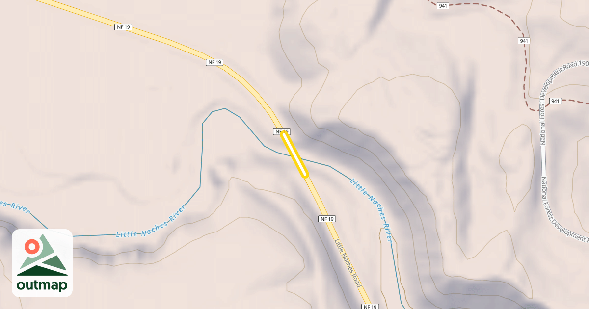 Map of Little Naches Road