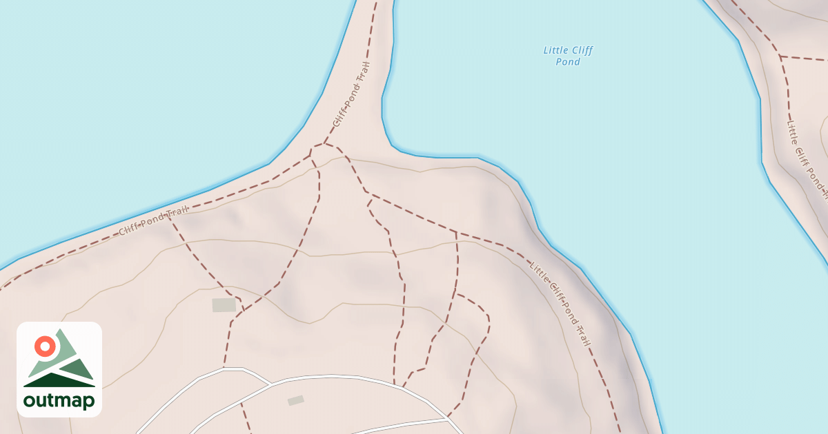 Map of Little Cliff Pond Trail