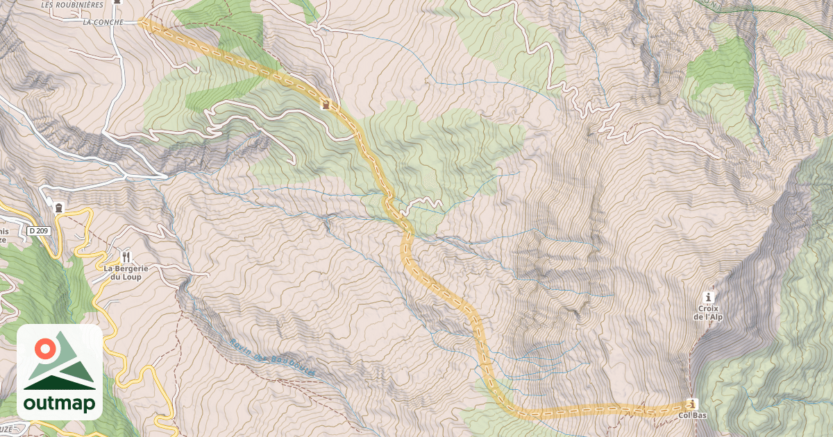 Map of Col Bas — La Conche