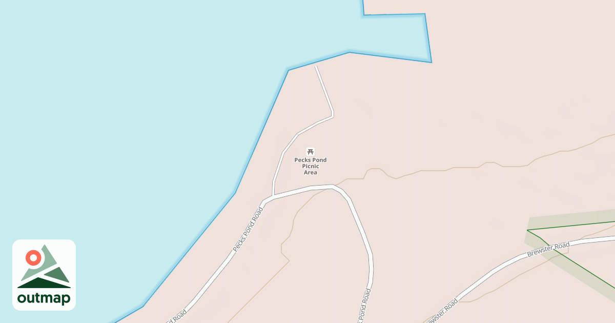 Map of Edgemere-Pecks Pond - Snowmobile Trails