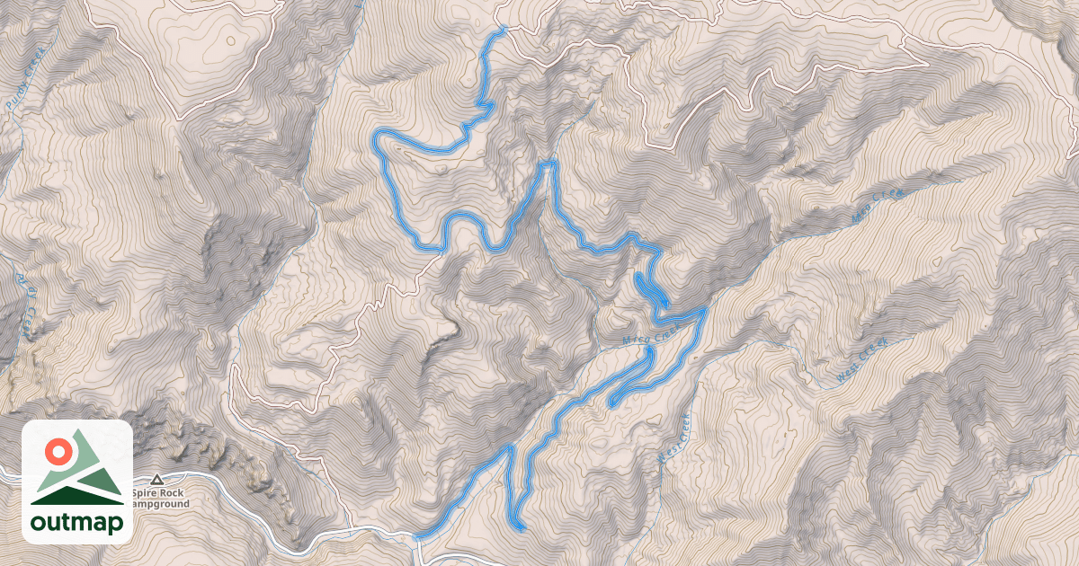 Map of Mica Creek Road