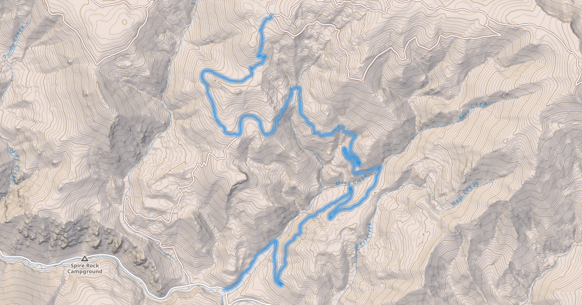 Map preview of Mica Creek Road