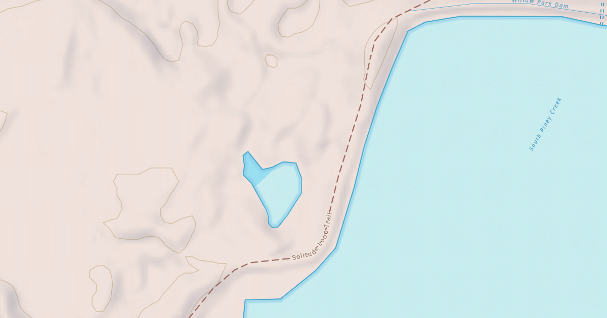 Map preview of Willow Reservoir Dam