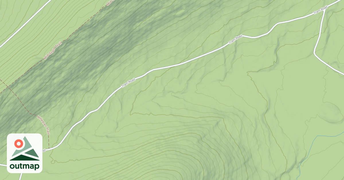 Map of Rothrock State Forest Seven Mountains Snowmobile Trails
