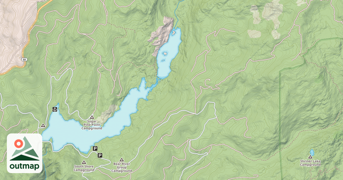 Map of Bear River Reservoir