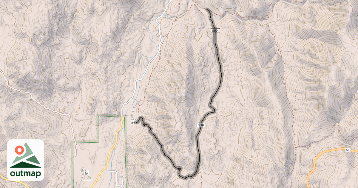 Map of Noble Canyon Trail