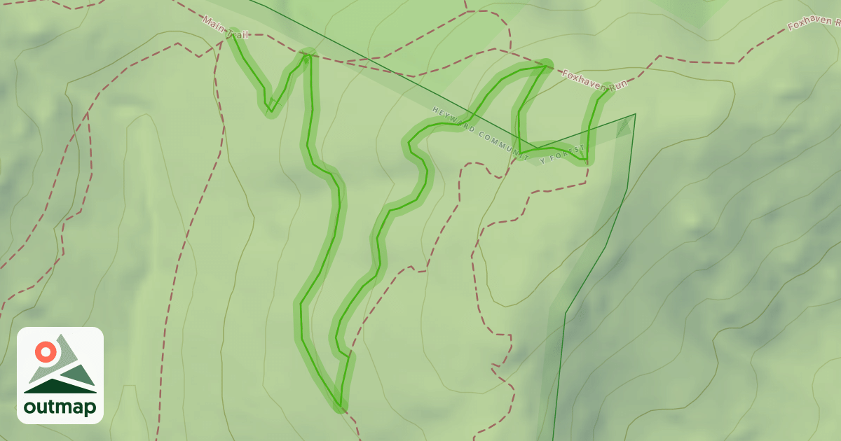 Map of Little Round Top Climbing Trail