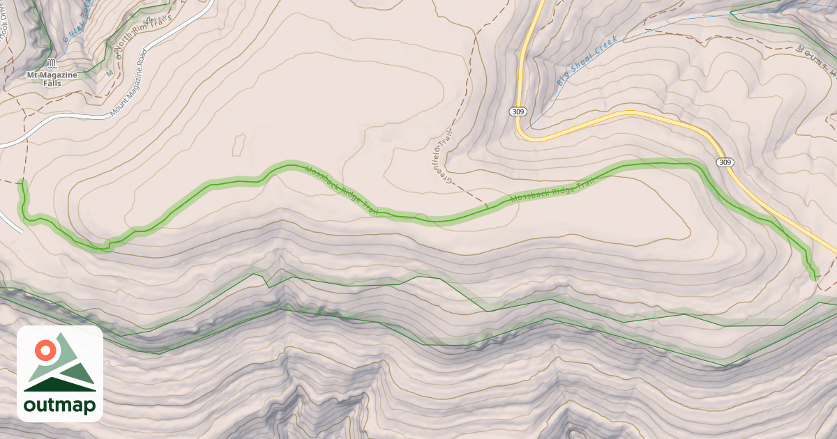 Map of Mossback Ridge Trail
