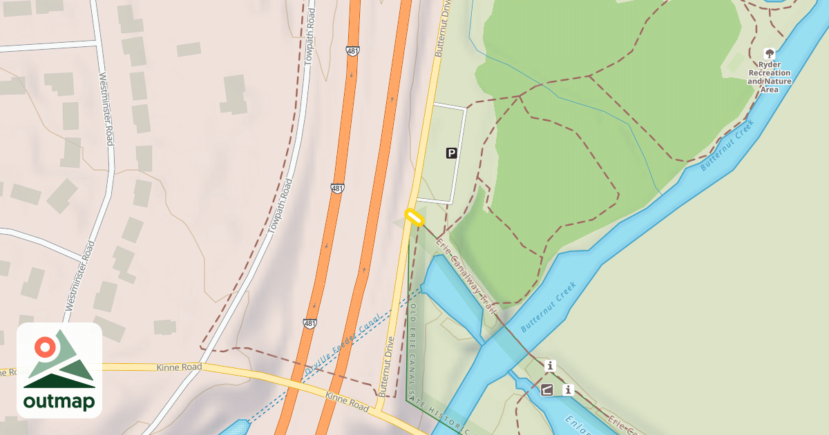 Map of Erie Canalway Trail