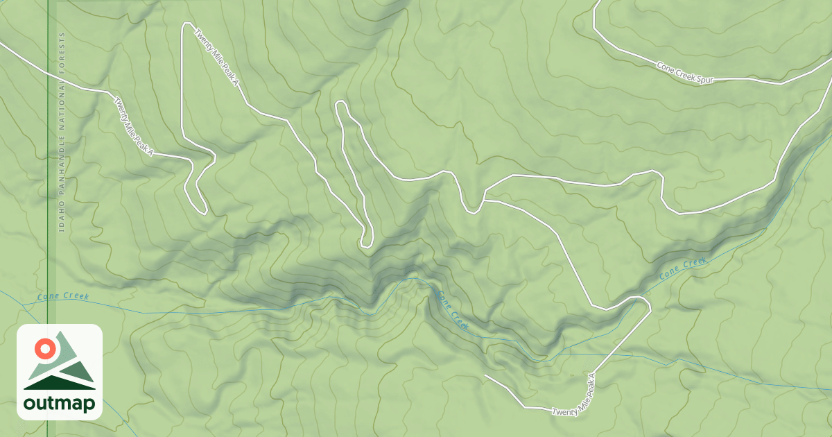 Map of TWENTYMILE PEAK A