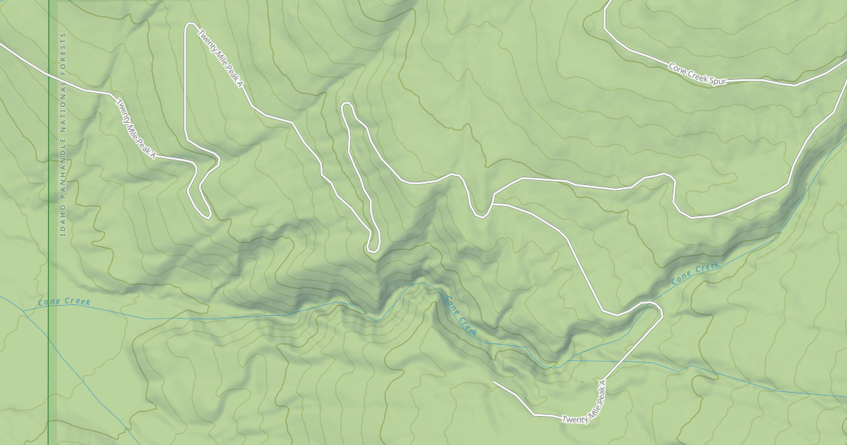 Map preview of TWENTYMILE PEAK A