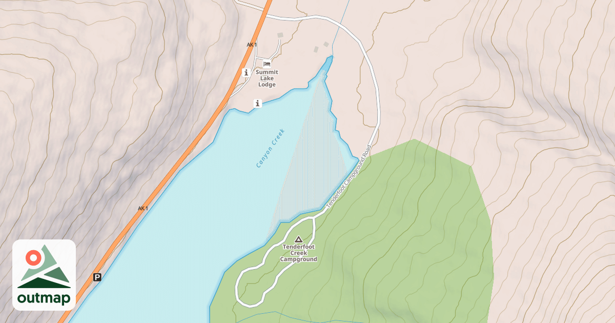 Map of TENDERFOOT CAMPGROUND RD