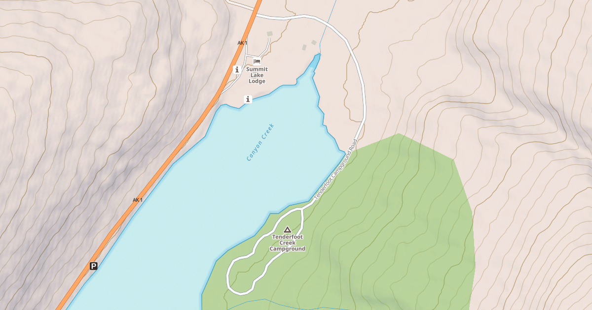 Map preview of TENDERFOOT CAMPGROUND RD
