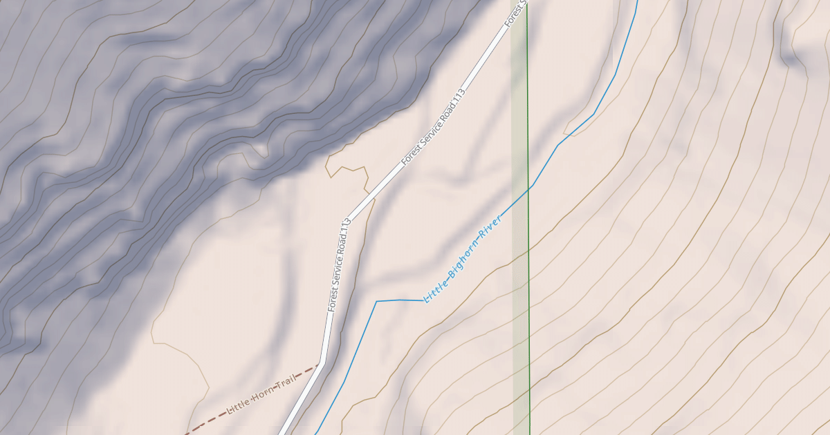 Map preview of LITTLE HORN CANYON