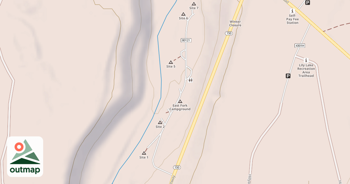 Map of EAST FORK CG