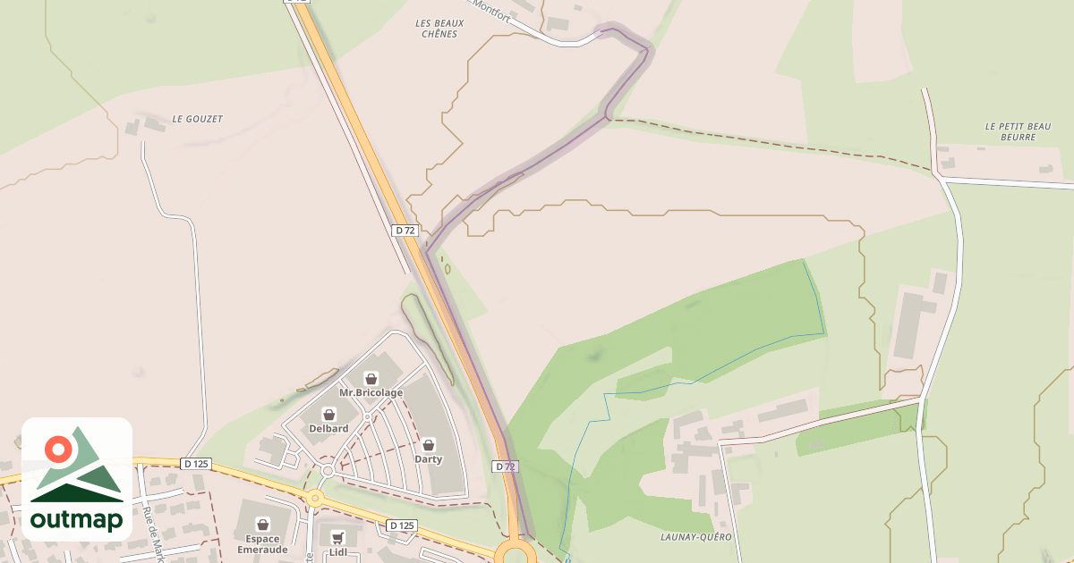 Map of Liaison cyclable Bédée - Montfort