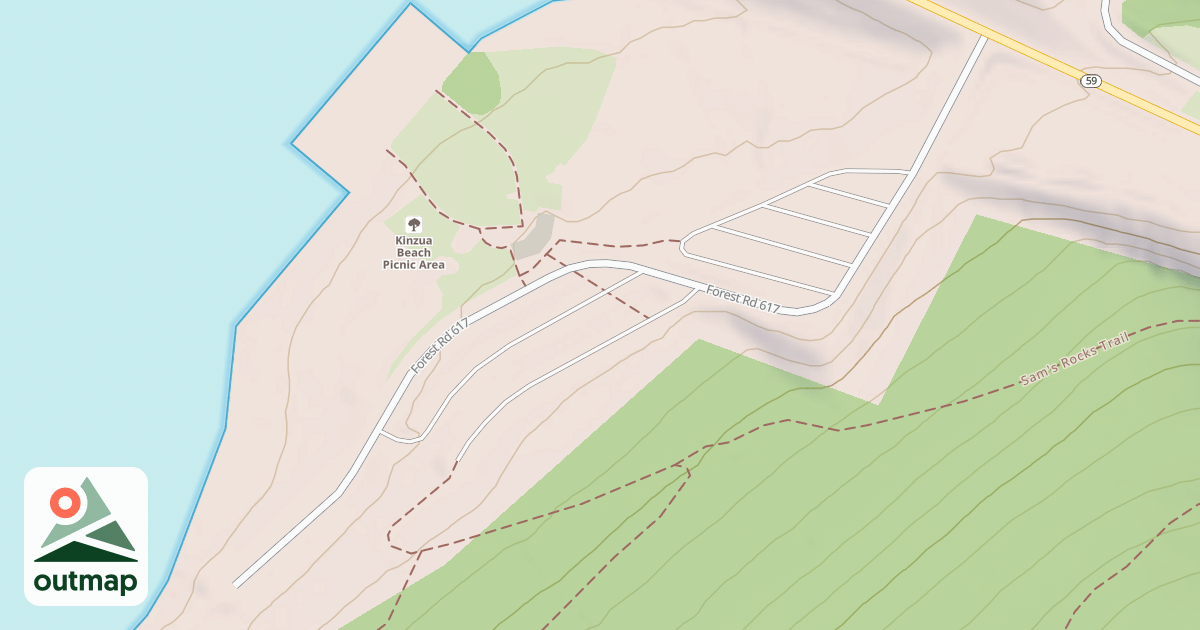 Map of KINZUA BEACH
