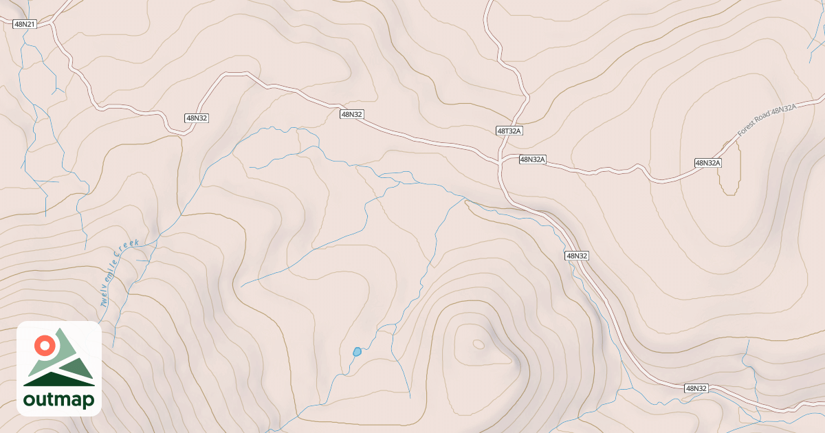 Map of BIDWELL MTN
