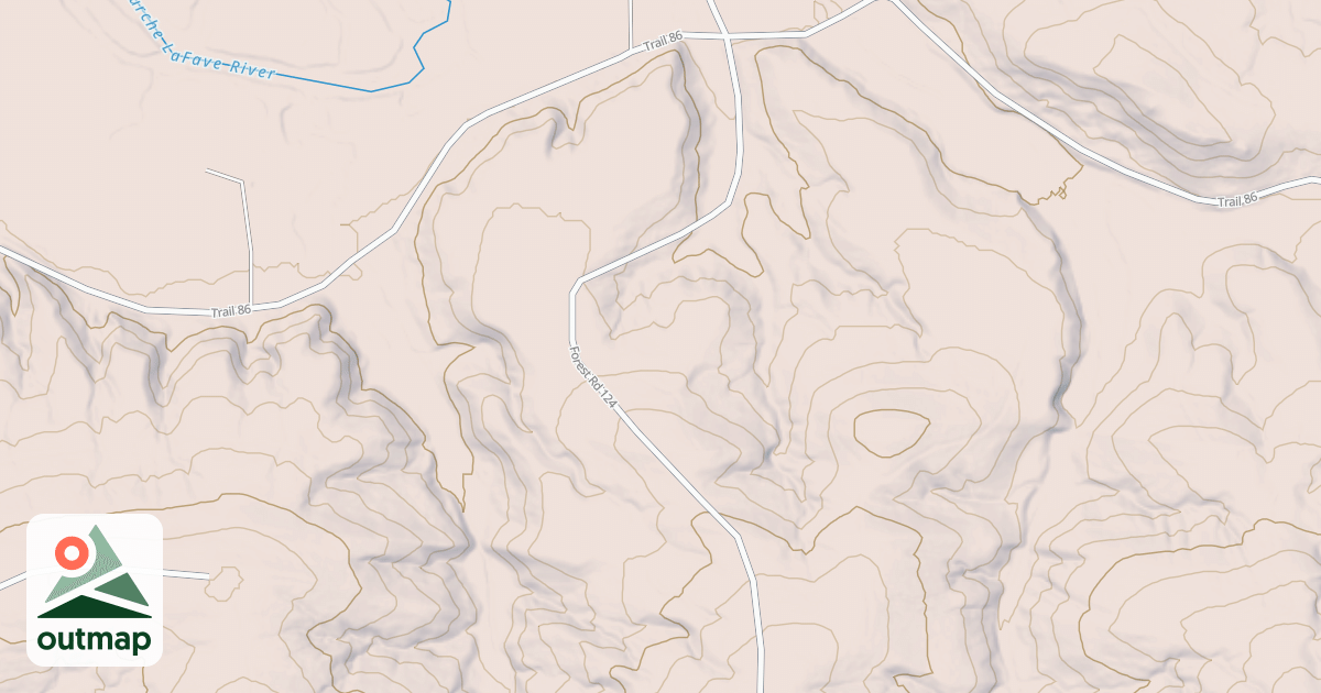 Map of WEST FORKED MTN
