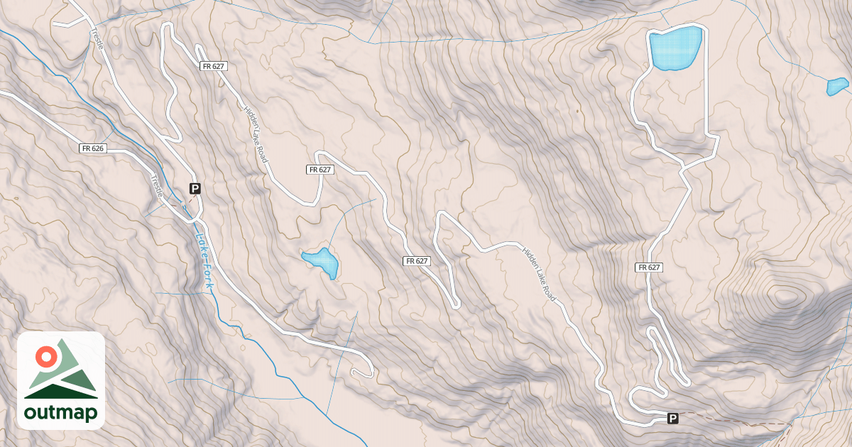 Map of HIDDEN LAKE