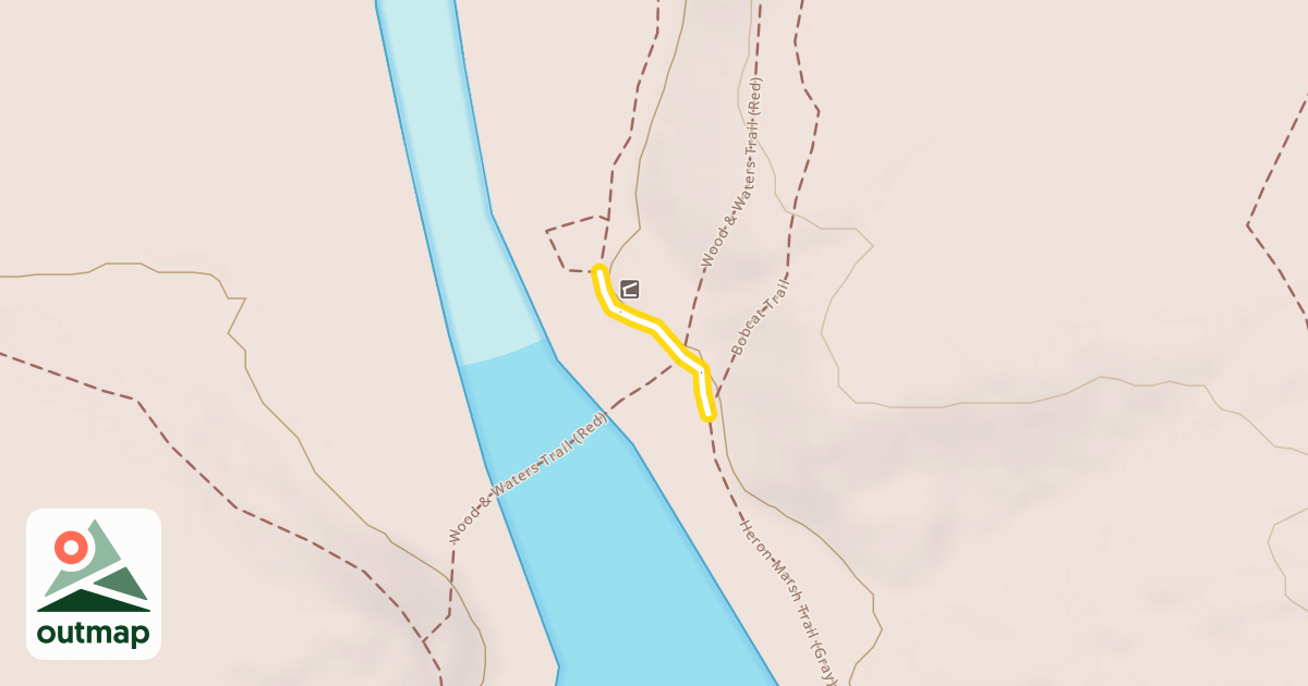 Map of Heron Marsh Trail (Gray)