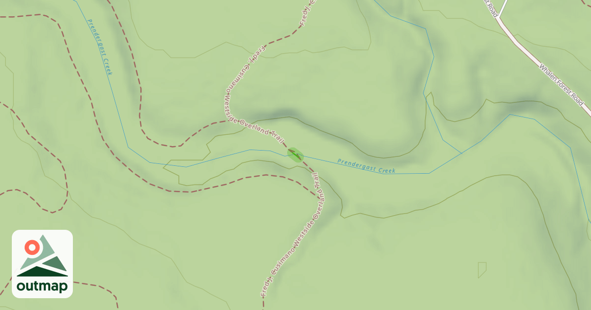 Map of Fred J. Cusimano Westside Overland Trail