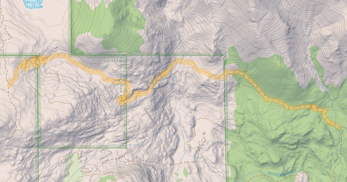 Map preview of Granite Chief Trail