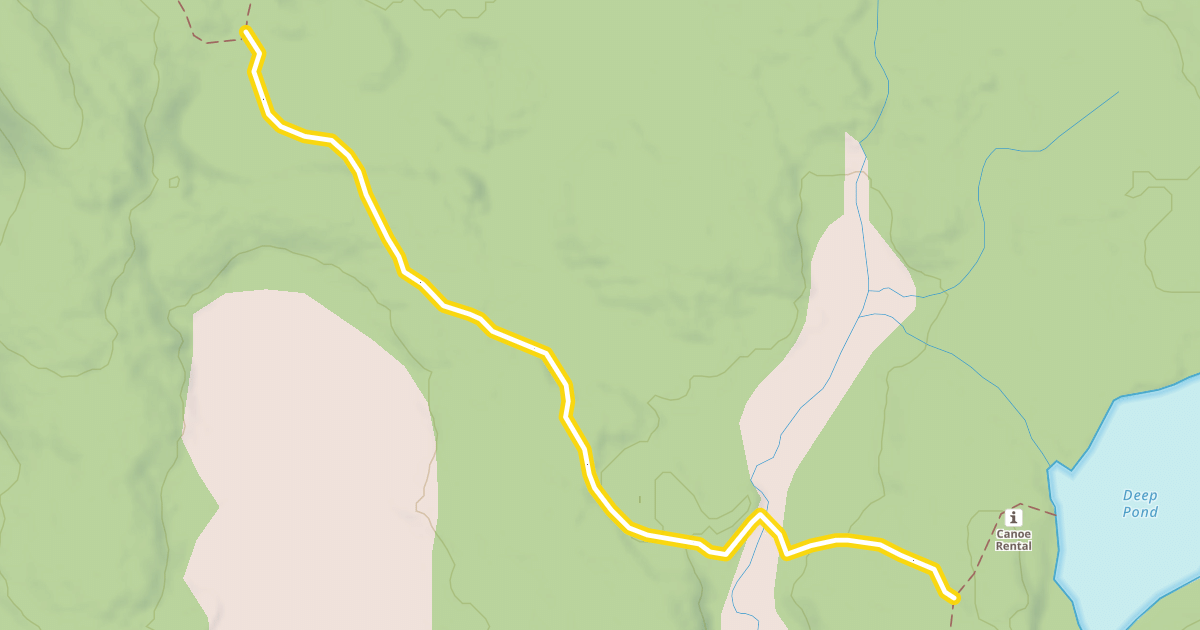 Map preview of Wassataquoik Lake Trail