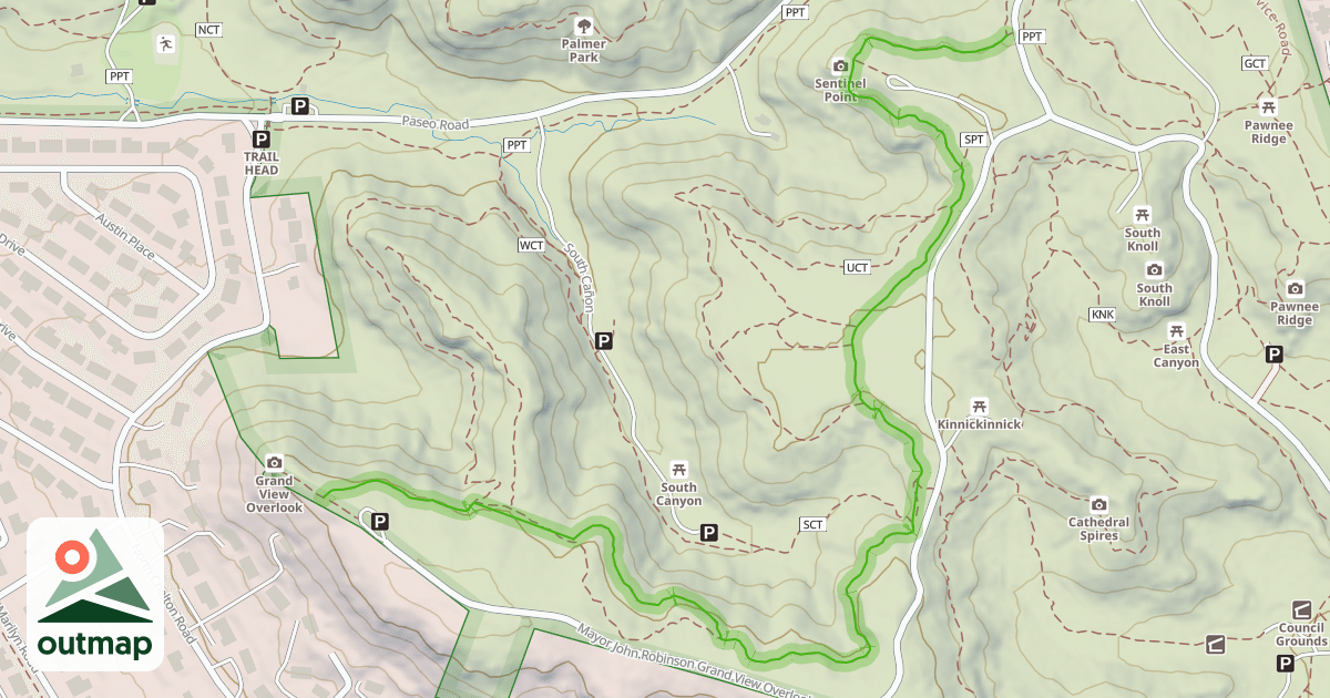 Map of Grandview Trail