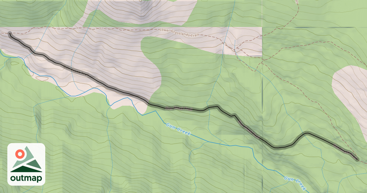 Map of Gun Creek Trail