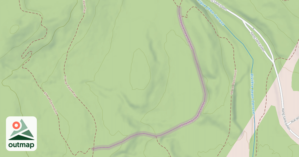 Map of 15 sentier Jean Larose