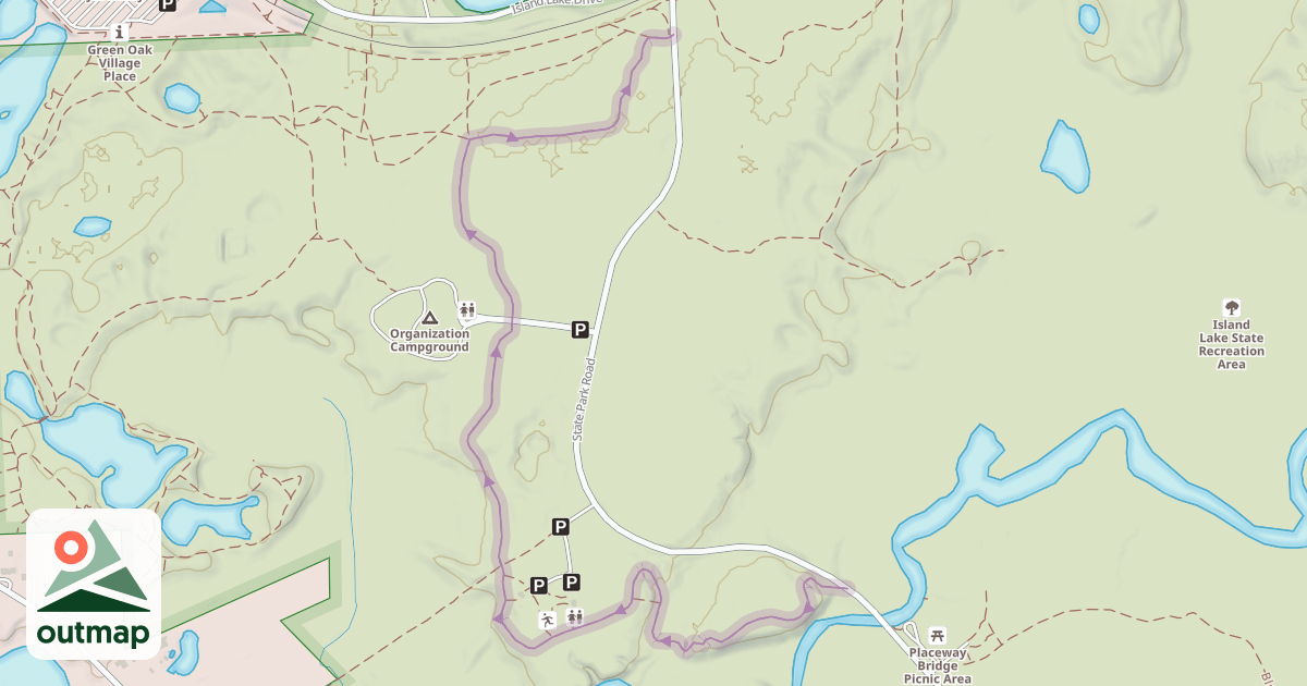 Map of Blue Trail