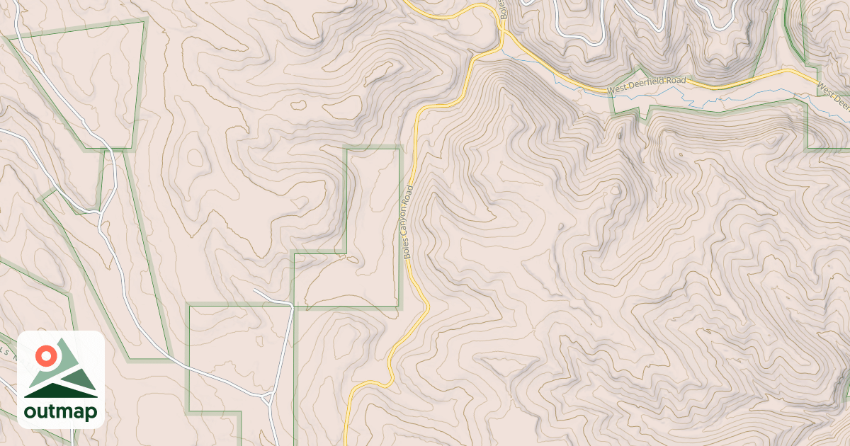 Map of BOLES CANYON
