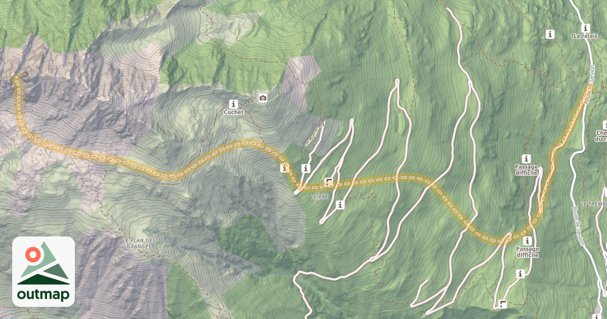Map of Clocher des Pères — Servion