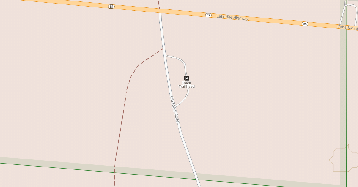 Map preview of UDELL FIRETOWER INTERP SITE