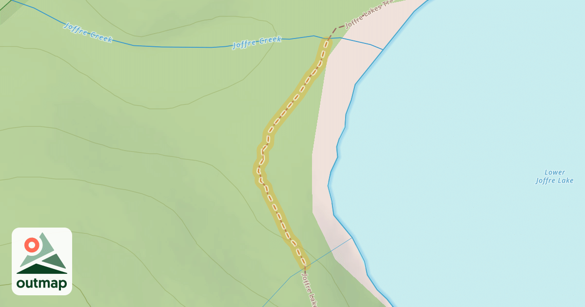 Map of Joffre Lakes Trail