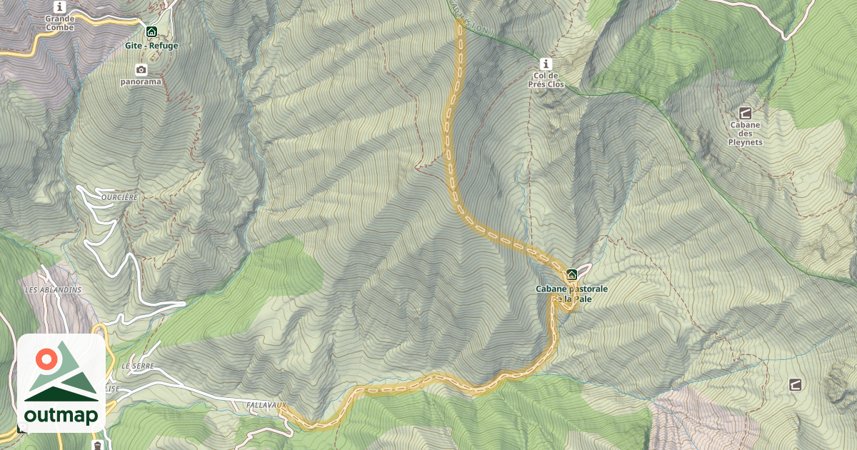 Map of Croix de Rougny — Fallavaux