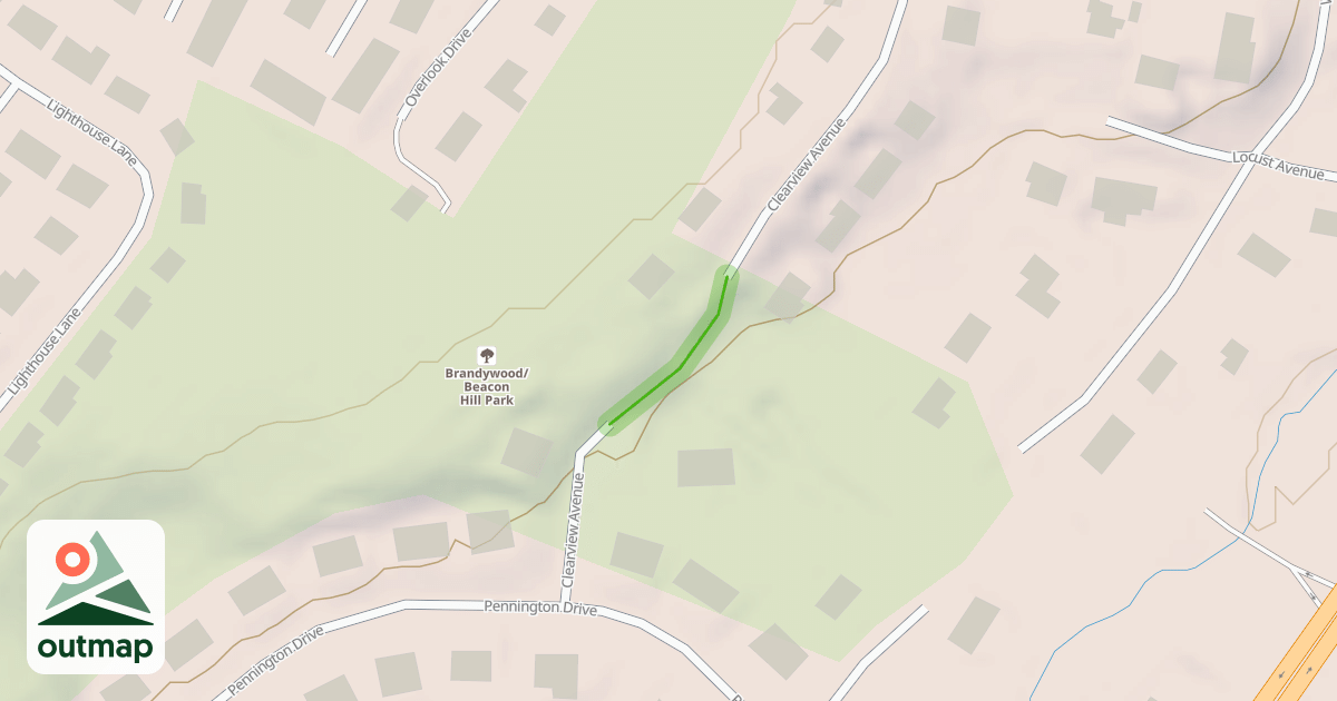 Map of Path connecting the Clearview Avenues