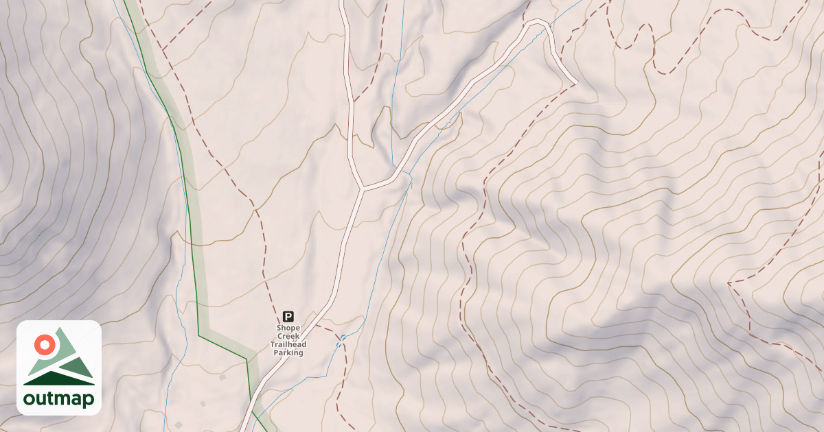 Map of SHOPE CREEK
