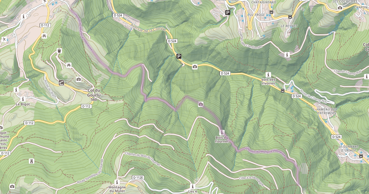 Map preview of Chemin du Murier à Villeneuve