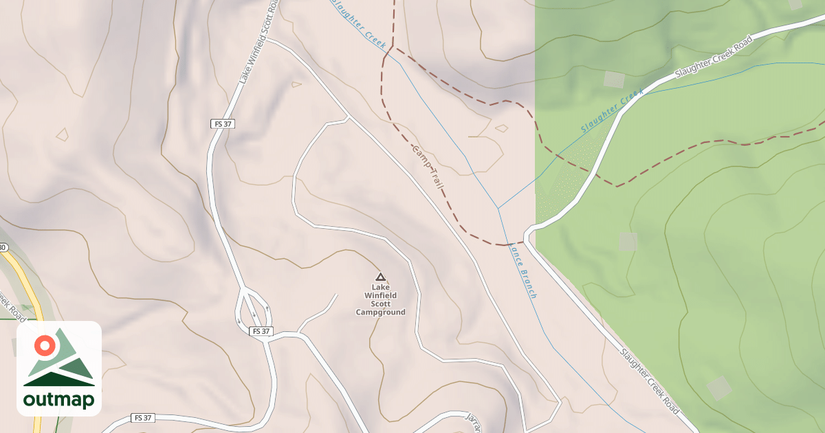 Map of LAKE WINFIELD SCOTT BR A