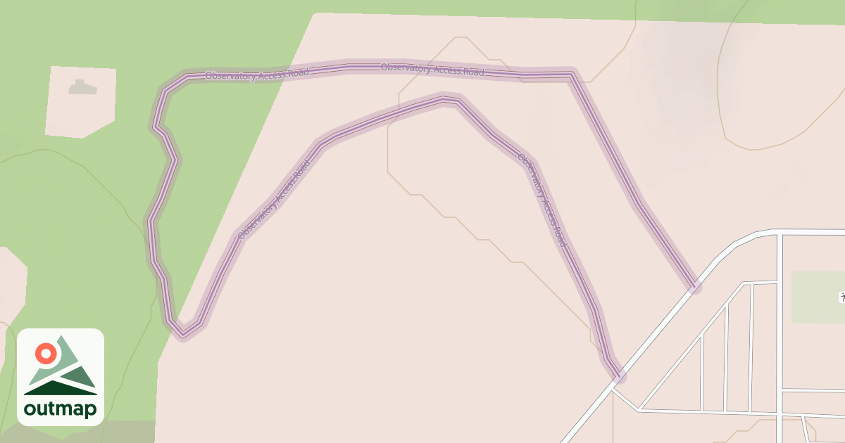 Map of Observatory Access Road